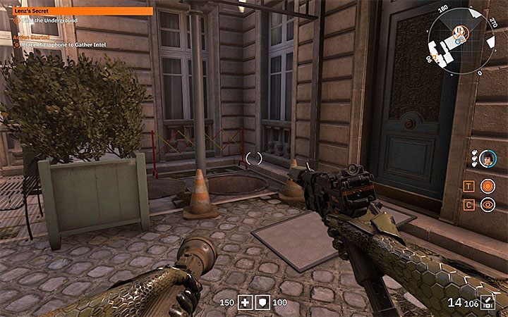 Zejście do kanałów znajduje się w jednym z narożników dziedzińca - Gdzie znajdę podziemne przejścia do Brata 1, 2, 3 w Wolfenstein Youngblood? - Wolfenstein: Youngblood - poradnik do gry