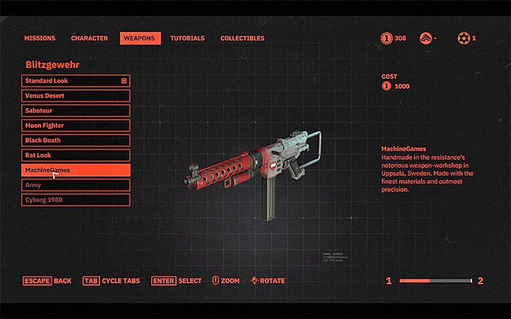 Sytuacja identycznie prezentuje się w przypadku skórek broni - Do czego służą monety w Wolfenstein Youngblood? - Wolfenstein: Youngblood - poradnik do gry