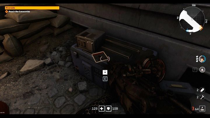 Kolejną dyskietkę znajdziesz eksplorując teren blisko wejścia do metra - Riverside | Sekrety w Wolfenstein Youngblood - Wolfenstein: Youngblood - poradnik do gry