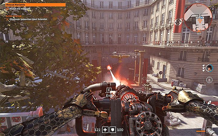 Obszar wokół szpitala jest strzeżony przez przeciwników, wśród których znajduje się m - Rescue Marianne | Misje poboczne w Wolfenstein Youngblood - Wolfenstein: Youngblood - poradnik do gry