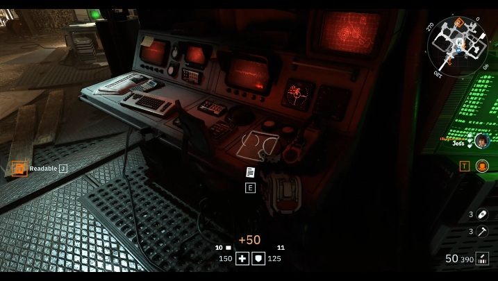 Kolejny tekst na panelu sterowania, zaraz kolo zielonych ekranów - Catacombs | Sekrety w Wolfenstein Youngblood - Wolfenstein: Youngblood - poradnik do gry