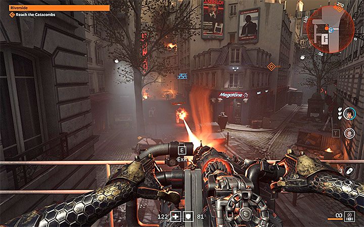 Przejdź kilkoma pustymi uliczkami i użyj broni palnej lub (lepszy pomysł) broni do walki wręcz żeby zniszczyć kłódkę - Riverside | Solucja Wolfenstein Youngblood - Wolfenstein: Youngblood - poradnik do gry