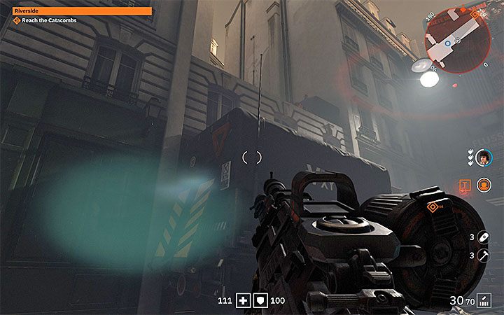 W obszarze, które patrolował Panzerhund w towarzystwie zwykłych wrogów, znajduje się rozwidlenie dróg - Riverside | Solucja Wolfenstein Youngblood - Wolfenstein: Youngblood - poradnik do gry