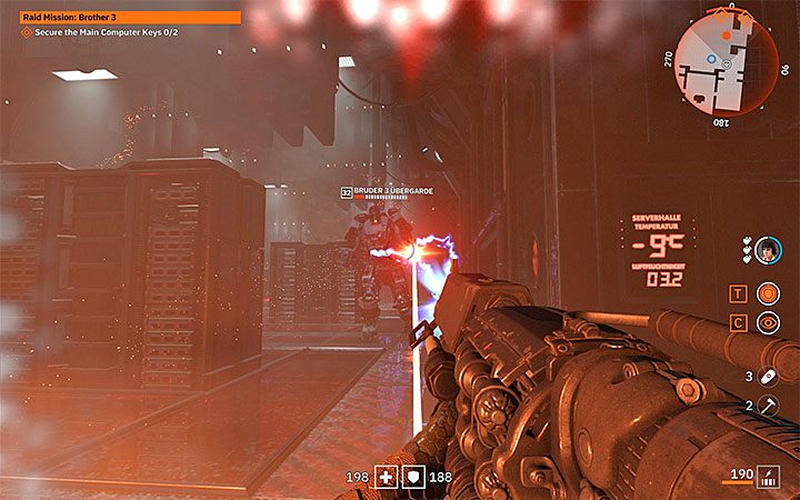 Bitwa z bossem Bruder 3 Ubergarde rozgrywana jest w rozległym pomieszczeniu archiwum - Bruder 3 Ubergarde | Bossowie w Wolfenstein Youngblood - Wolfenstein: Youngblood - poradnik do gry