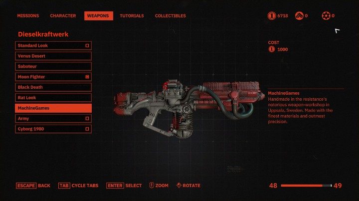 Możesz również zmienić kolor takiej broni - Najlepsze bronie w Wolfenstein Youngblood - Wolfenstein: Youngblood - poradnik do gry