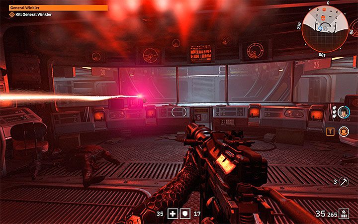 Boss oprócz wykonywania standardowych ataków może także atakować siostry laserami - Generał Winkler | Bossowie w Wolfenstein Youngblood - Wolfenstein: Youngblood - poradnik do gry