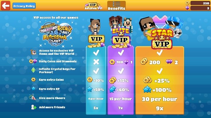 1 - Krok 9 - opcja VIP w BlockStarPlanet - BlockStarPlanet - poradnik do gry