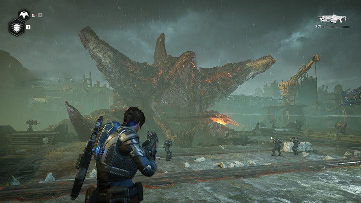 Po strzale z działa elektromagnetycznego zacznie się druga faza pojedynku - Akt 4 Rozdział 2 - Upadek | Solucja Gears 5 - Gears 5 - poradnik do gry