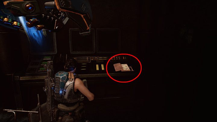 W rogu pomieszczenia znajdziesz przedmiot kolekcjonerski - Szkice koczownika - Akt 3 Rozdział 3 - Może wymagać złożenia | Solucja Gears 5 - Gears 5 - poradnik do gry