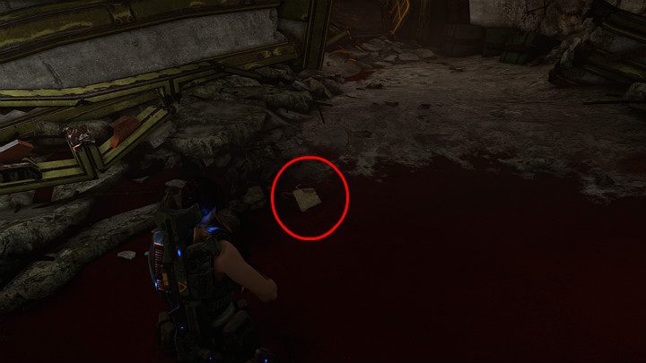 Po lewej stronie znajdziesz przedmiot kolekcjonerski - Nieśmiertelnik UNR: Kapitan Tagger - Akt 3 Rozdział 3 - Może wymagać złożenia | Solucja Gears 5 - Gears 5 - poradnik do gry