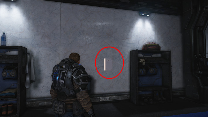 Notatkę możesz zerwać ze ściany w siłowni, zaraz po wygranej walce z Fahzem - Akt 1 Rozdział 2 - Dyplomacja | Przedmioty kolekcjonerskie w Gears 5 - Gears 5 - poradnik do gry