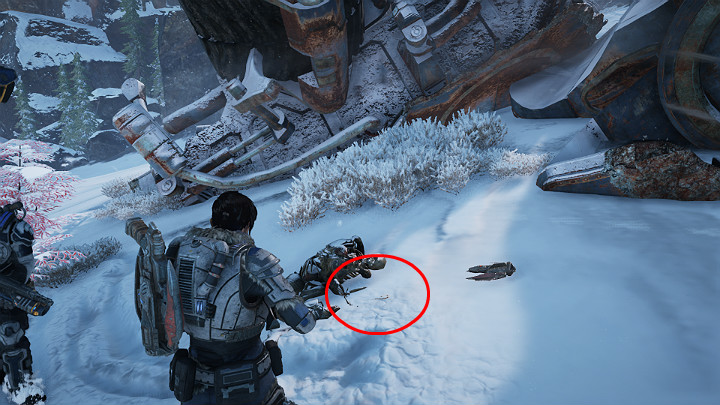 W trakcie podróży przez zaśnieżone tereny doliny trzymaj się prawej strony - Akt 2 Rozdział 2 - Zew natury | Przedmioty kolekcjonerskie w Gears 5 - Gears 5 - poradnik do gry