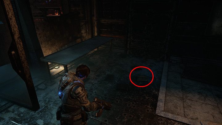 W ciemnym pokoju obok znajduje się kolejny przedmiot kolekcjonerski - Szkicownik - Akt 2 Rozdział 5 - Mniejsze tajemnice | Przedmioty kolekcjonerskie w Gears 5 - Gears 5 - poradnik do gry