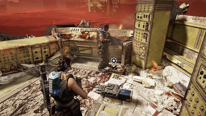 Na miejscu czeka na Ciebie kilku przeciwników - Akt 3 Rozdział 2 - Rakietowy plan | Przedmioty kolekcjonerskie w Gears 5 - Gears 5 - poradnik do gry