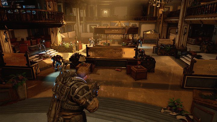 Twoim celem są drzwi po drugiej stronie holu hotelowego - Akt 1 Rozdział 4 - Nadchodzi zmiana | Solucja Gears 5 - Gears 5 - poradnik do gry