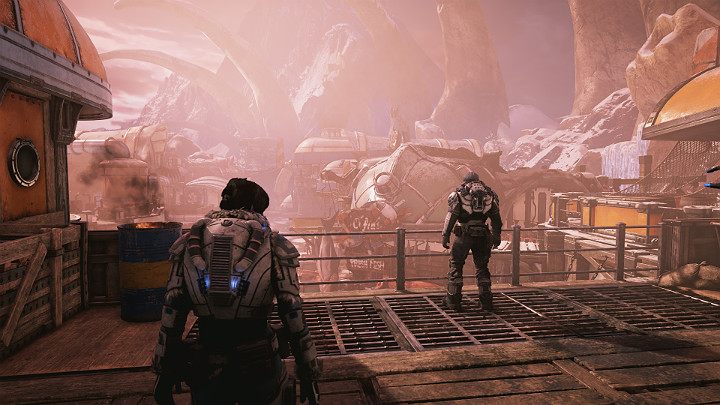 Kilka miesięcy po upadku Osady nr 2 Kait i Del próbują przekonać wioskę outsiderów do włączenia się do walki - Akt 2 Rozdział 1 - Rekrutacja | Solucja Gears 5 - Gears 5 - poradnik do gry
