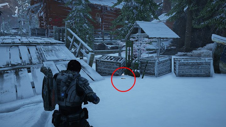 Przy czerwonych domach na palach (są bardzo dobrze widoczne z oddali) znajdziesz jeden komponent - Akt 2 Rozdział 2 - Zew natury | Solucja Gears 5 - Gears 5 - poradnik do gry