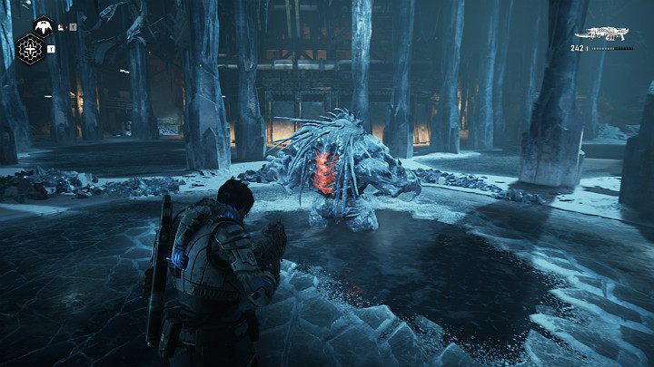 Potwór wpadnie do wody i zamarznie na krótką chwilę - Akt 2 Rozdział 5 - Mniejsze tajemnice | Solucja Gears 5 - Gears 5 - poradnik do gry