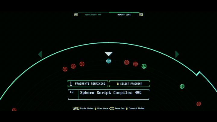 Przy pomocy A i D przesuwaj kursor aby je znaleźć i prawym przyciskiem myszy połączyć ze sobą trzy pliki o nazwie: SPHERE UPGRADE HVC B, SPHERE UPGRADE HVC A i SPHERE SCRIPT COMILER HVC - Observation: Pierwszy spacer kosmiczny, solucja, etap 3 - Observation - poradnik do gry
