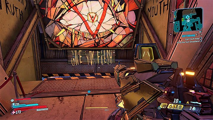 Zatrzymaj się po dotarciu do miejsca z powyższego obrazka - Cult Following | Solucja Borderlands 3 - Borderlands 3 - poradnik do gry