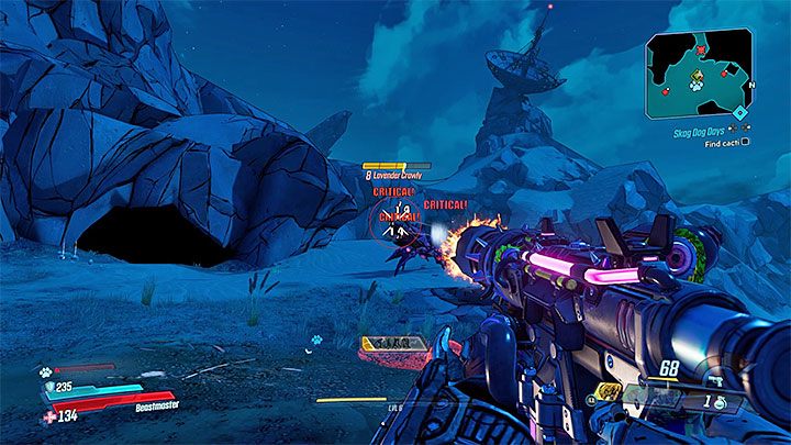 Lavender Crawly potrafi sprawnie się przemieszczać po arenie, a także zadawać obrażenia od żywiołów - Lavender Crawly | Trudni przeciwnicy w Borderlands 3 - Borderlands 3 - poradnik do gry