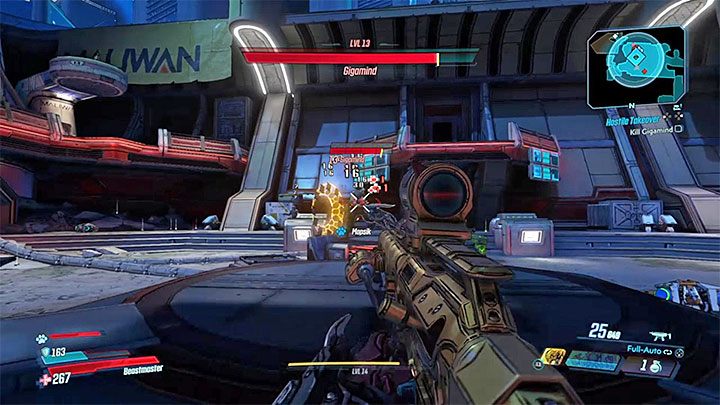 Druga faza walki rozpocznie się gdy Gigamind będzie już dysponował jedynie czerwonym paskiem zdrowia - Gigamind | Trudni przeciwnicy w Borderlands 3 - Borderlands 3 - poradnik do gry