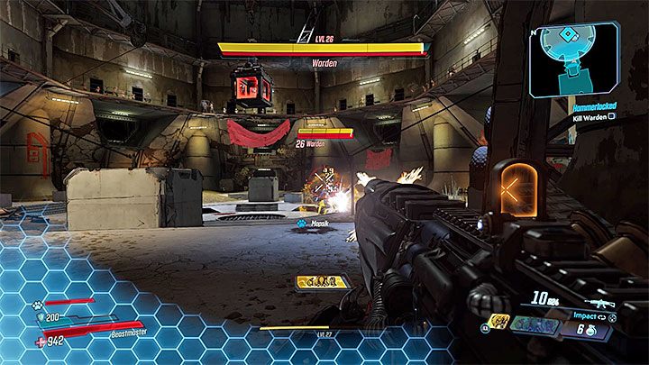 Warden polega na atakach dystansowych i jego również warto ostrzeliwać z możliwie jak największej odległości - Warden | Trudni przeciwnicy w Borderlands 3 - Borderlands 3 - poradnik do gry