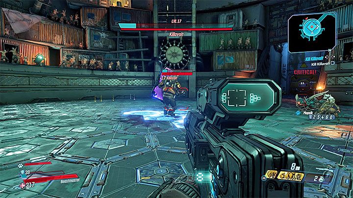 Killavolt w trakcie bitwy korzysta też niestety z dużej tarczy, która utrudnia skuteczne atakowanie go - Killavolt | Trudni przeciwnicy w Borderlands 3 - Borderlands 3 - poradnik do gry
