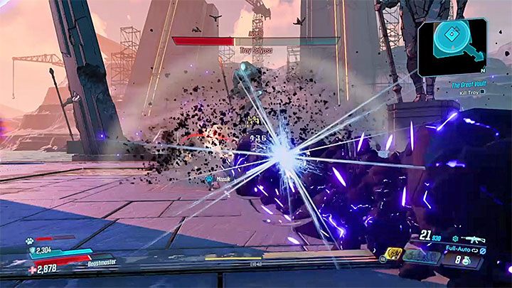Jeszcze inny atak to generowanie kolumny, która uderza w ziemię - Troy Calypso | Trudni przeciwnicy w Borderlands 3 - Borderlands 3 - poradnik do gry