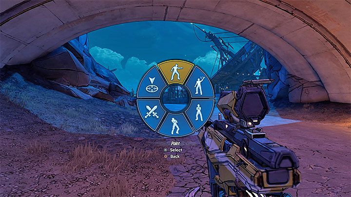 W celu skorzystania z emotki musisz przytrzymać przycisk spauzowania gry - domyślnie jest to przycisk Options na padzie - Jak korzystać z emotek w Borderlands 3? - Borderlands 3 - poradnik do gry