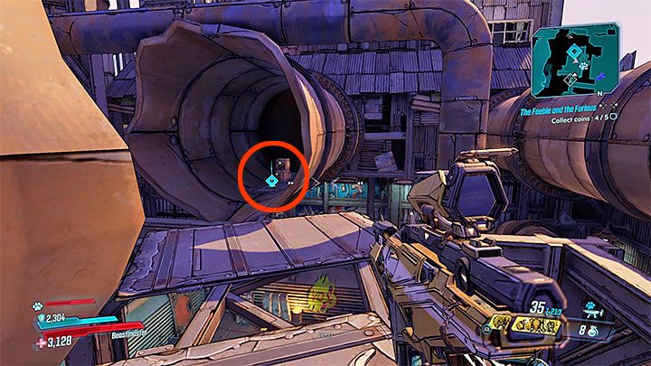 Druga problematyczna moneta jest wewnątrz pokazanej na obrazku uszkodzonej rury - Pandora - powrót | Zadanie poboczne w Borderlands 3 - Borderlands 3 - poradnik do gry