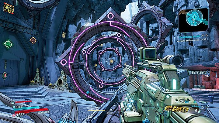 Powyższy obrazek prezentuje miejsce oddania strzału do drugiej runy - Pandora - powrót | Zadanie poboczne w Borderlands 3 - Borderlands 3 - poradnik do gry