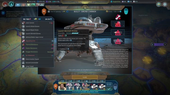 Lotniskowiec (Drone Carrier) i Technik (Engineer) mogą przyzywać na pole walki drony bojowe i wieżyczki obronne. - Awangarda (Vanguard) | Frakcja w Age of Wonders Planetfall - Age of Wonders Planetfall - poradnik do gry