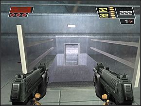 Nim je otworzysz, wybierz z menu broni granatnik - In the Rain | Public Information Building | Red Faction II - Red Faction II - poradnik do gry