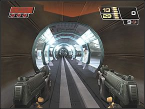 Proponuję wybrać dwa pistolety, będziesz mógł zdejmować z daleka przeciwników z shotgunem - Rush Hour | Underground | Red Faction II - Red Faction II - poradnik do gry