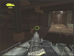 Na drodze pojawi się battle armor, którego należy zdjąć nim ten załatwi sojusznicze jednostki - Road to Citadel | Tank on the Town | Red Faction II - Red Faction II - poradnik do gry