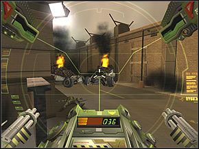 Ty masz przebić się przez ścianę z prawej i potem przez lekko naruszoną, na lewo - Battle Armor | Sopots Citadel | Red Faction II - Red Faction II - poradnik do gry