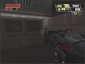 W nowym korytarzu natrafisz na trójkę wojaków - granatnik zda tu swoje zadanie - Missile Silo | Sopots Citadel | Red Faction II - Red Faction II - poradnik do gry