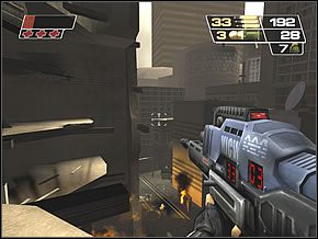 Zrób sobie przejście w podłodze z pomocą granatu i zeskocz w dół - Death From Above | Hanging in the Hood | Red Faction II - Red Faction II - poradnik do gry