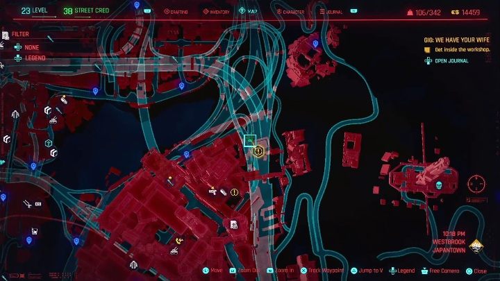 Lokalizacja: północna część Westbrook, Japantown - Cyberpunk 2077: Ratunek, Westbrook - kontrakty, solucja, mapa - Cyberpunk 2077 - poradnik do gry