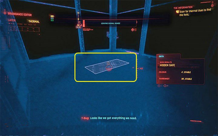 Na sam koniec cofnij się do okolic 0:39 - Cyberpunk 2077: Cherchez la Femme/The Information - solucja, opis przejścia - Cyberpunk 2077 - poradnik do gry