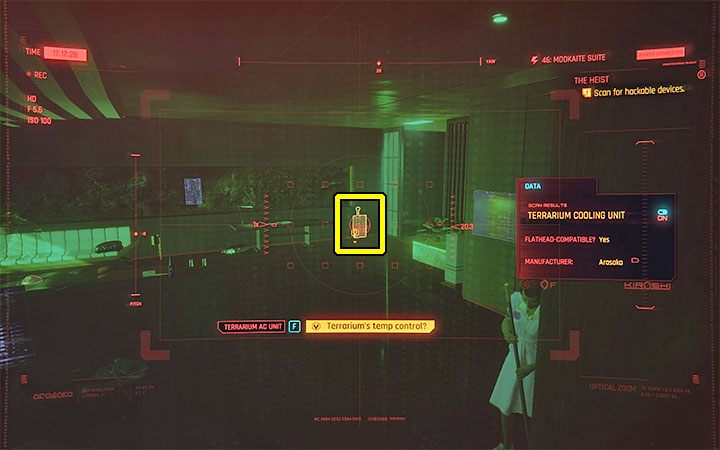 Zacznij skanować inne obiekty z pomieszczenia - Cyberpunk 2077: Jak przeprowadzić robota Flathead? - Cyberpunk 2077 - poradnik do gry