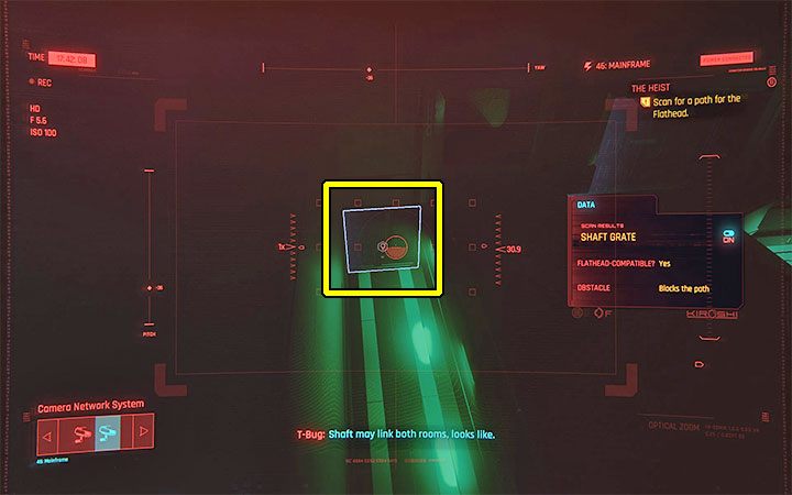Zeskanuj kratkę wentylacyjną znajdującą się w lewej części pomieszczenia z netrunnerem - Cyberpunk 2077: Jak przeprowadzić robota Flathead? - Cyberpunk 2077 - poradnik do gry