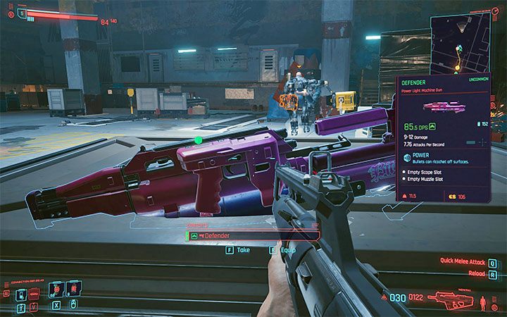 W osłabianiu Roycea może ci również pomóc karabin LMG Defender, który odnajdziesz na jednej z metalowych skrzyń - Cyberpunk 2077: Royce - boss, jak pokonać? - Cyberpunk 2077 - poradnik do gry