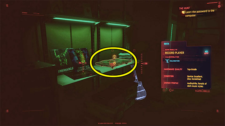 Laptop jest zabezpieczony i możesz uzyskać do niego dostęp na 2 sposoby - Cyberpunk 2077: Kwestia czasu/The Hunt (River) - solucja, opis przejścia - Cyberpunk 2077 - poradnik do gry