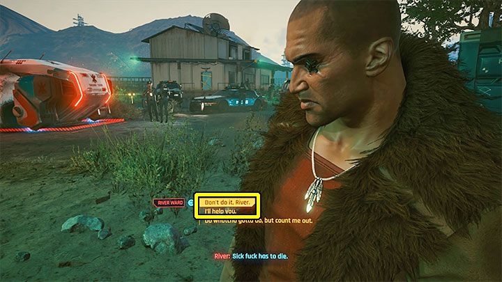 Kontrolę nad V odzyskasz po przybyciu na farmę policji - Cyberpunk 2077: Kwestia czasu/The Hunt (River) - solucja, opis przejścia - Cyberpunk 2077 - poradnik do gry
