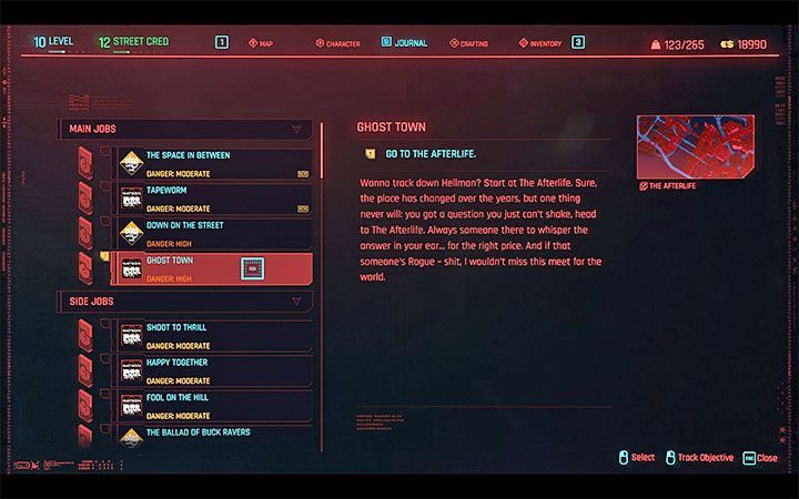 Gra posiada wbudowany mechanizm podpowiedzi o tym czy dana aktywność nie będzie zbyt wymagająca dla głównego bohatera - Cyberpunk 2077: Czemu nie mogę pokonać wrogów? - Cyberpunk 2077 - poradnik do gry