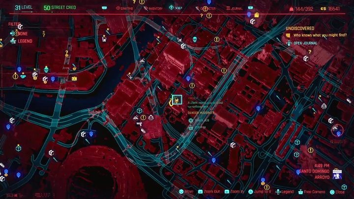 Lokalizacja: zachodnia część Santo Domingo, Arroyo - Cyberpunk 2077: Kradzież, Santo Domingo - kontrakty, solucja, mapa - Cyberpunk 2077 - poradnik do gry