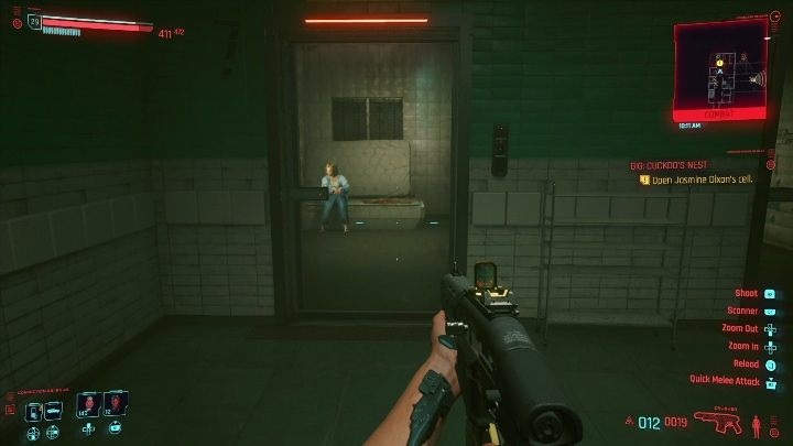 Solucja: twoim zadaniem jest dostanie się do budynku, następnie na pierwsze piętro, aż do celi Jasmine Dixon - Cyberpunk 2077: Ratunek, Santo Domingo - kontrakty, solucja, mapa - Cyberpunk 2077 - poradnik do gry