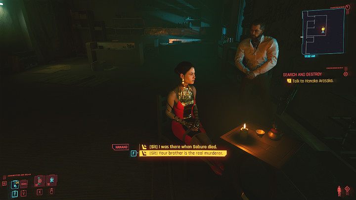 Porozmawiaj z Hanako Arasaką i powiedz jak naprawdę zginął jej ojciec - Cyberpunk 2077: Mieszkanie nr 303/Search and Destroy - solucja, opis przejścia - Cyberpunk 2077 - poradnik do gry